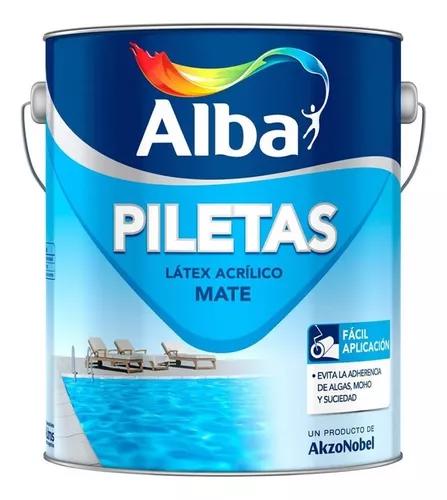 Alba Pintura para Piletas al agua Blanco 4 lts