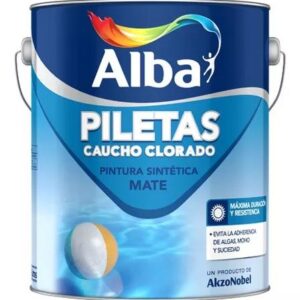Alba Pintura para Piletas al Caucho Blanco 4 lts