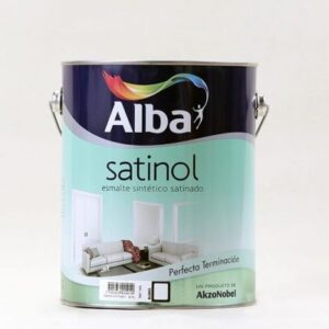 Alba Satinol Esmalte Sintetico Satinado Negro 4 lts