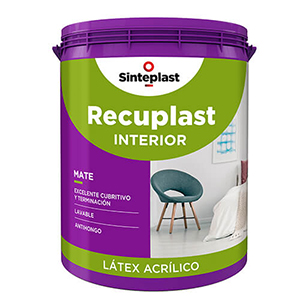 Recuplast Latex Interior Mate Lavable Blanco 4 lts
